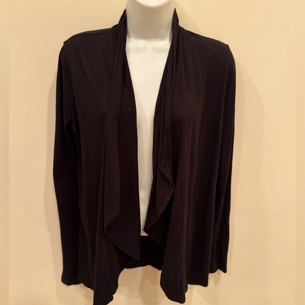 AnnTaylor Shrug/Black/Lightweight/Open Front/Size  Small/60% Cotton/Fall/EUC